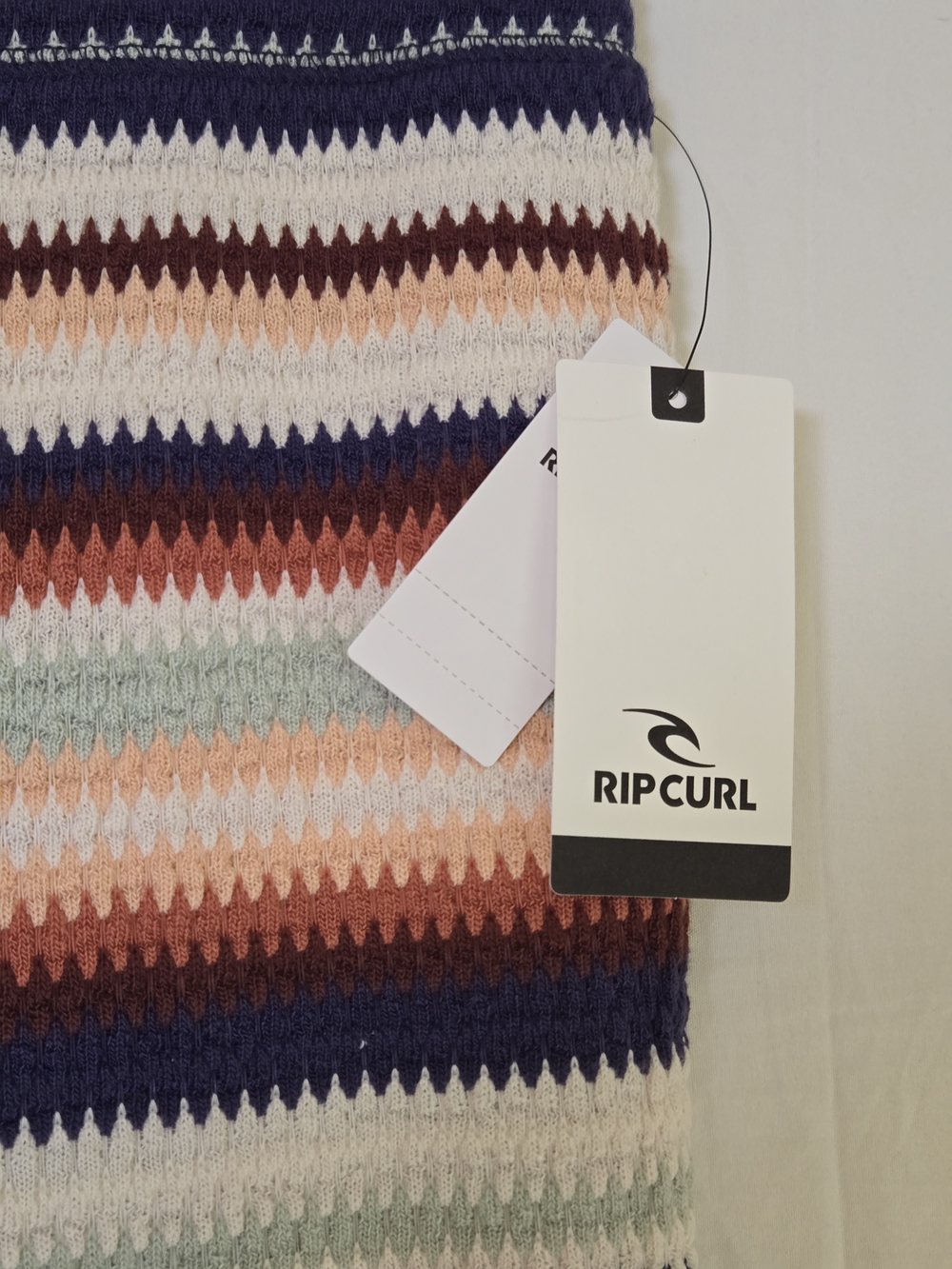 Rip Curl Multicolor Chevron Knit Pants in Navy, White, Peach & Mint - Picture 2 of 14